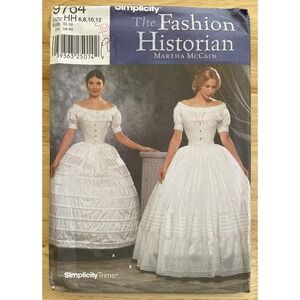 Simplicity Fashion Historian Hoopskirt Petticoat Size HH 6-12 Uncut 9764